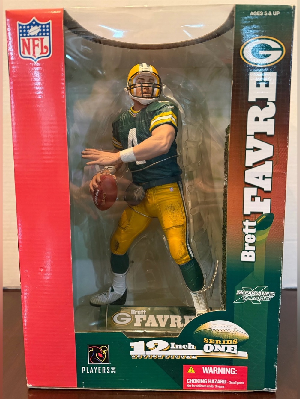 Brett Favre Green and Gold NFL Collectible Figure